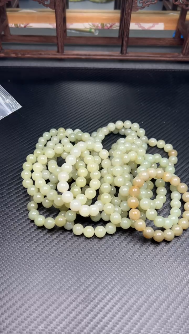 未镶嵌手串和田玉若羌微色差卡10多样性发货拍一发一