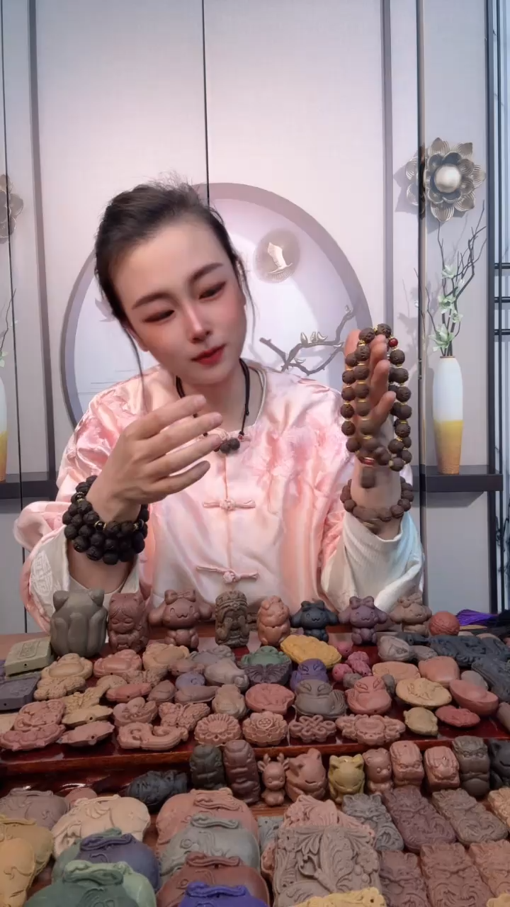 【闪购商品】泥塑冰玉美人梅兰竹菊34颗设计款