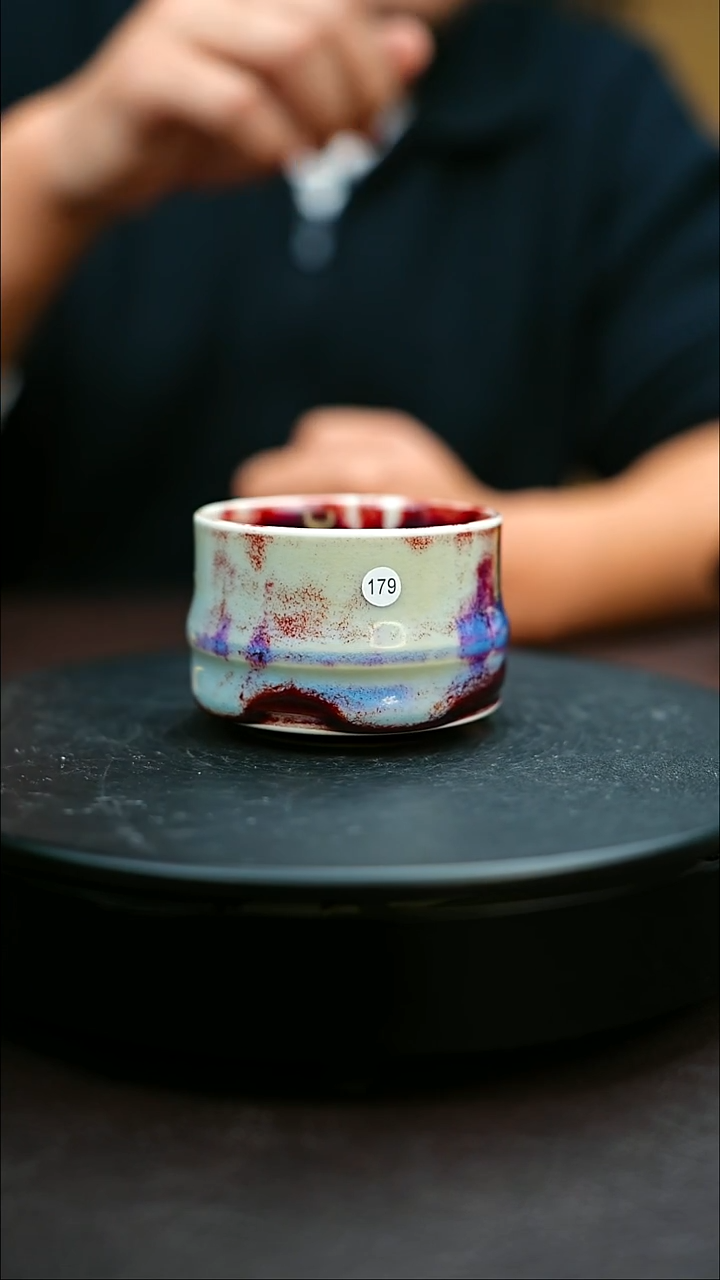 179#原矿钧瓷炉钧釉马蹄杯