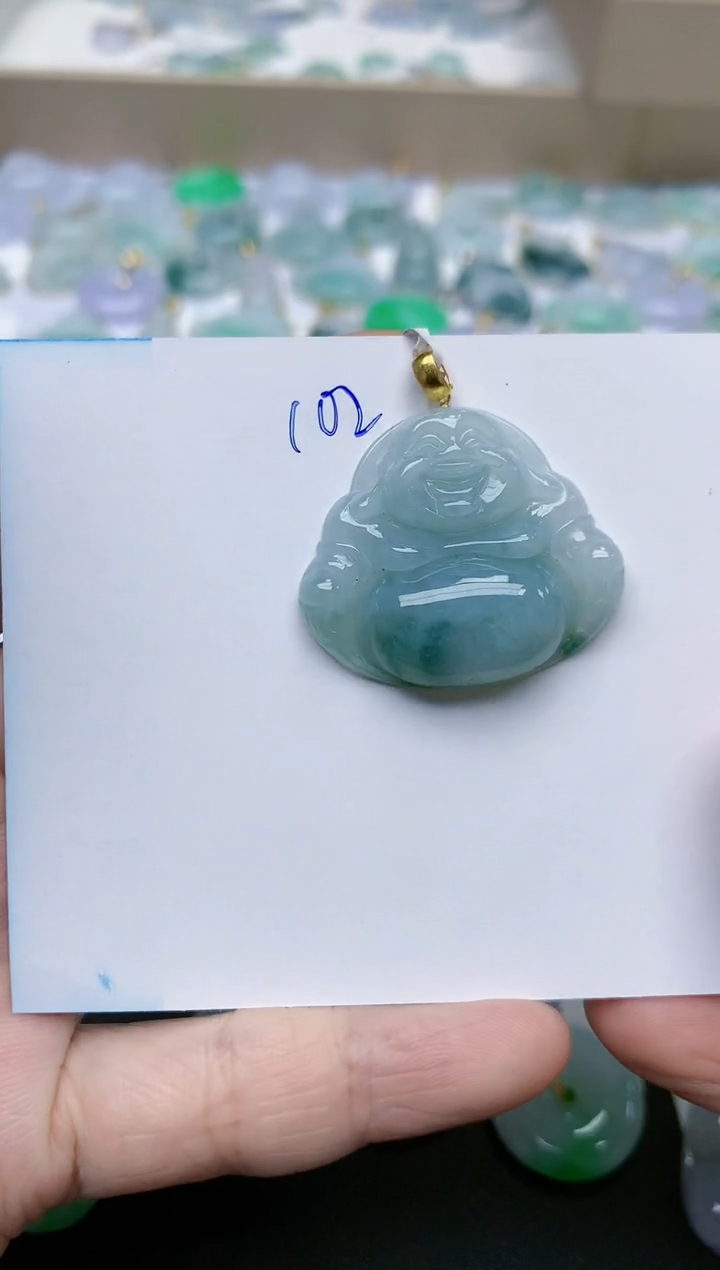 【闪购商品】翡翠颈饰18K金镶嵌天然翡翠A货    102