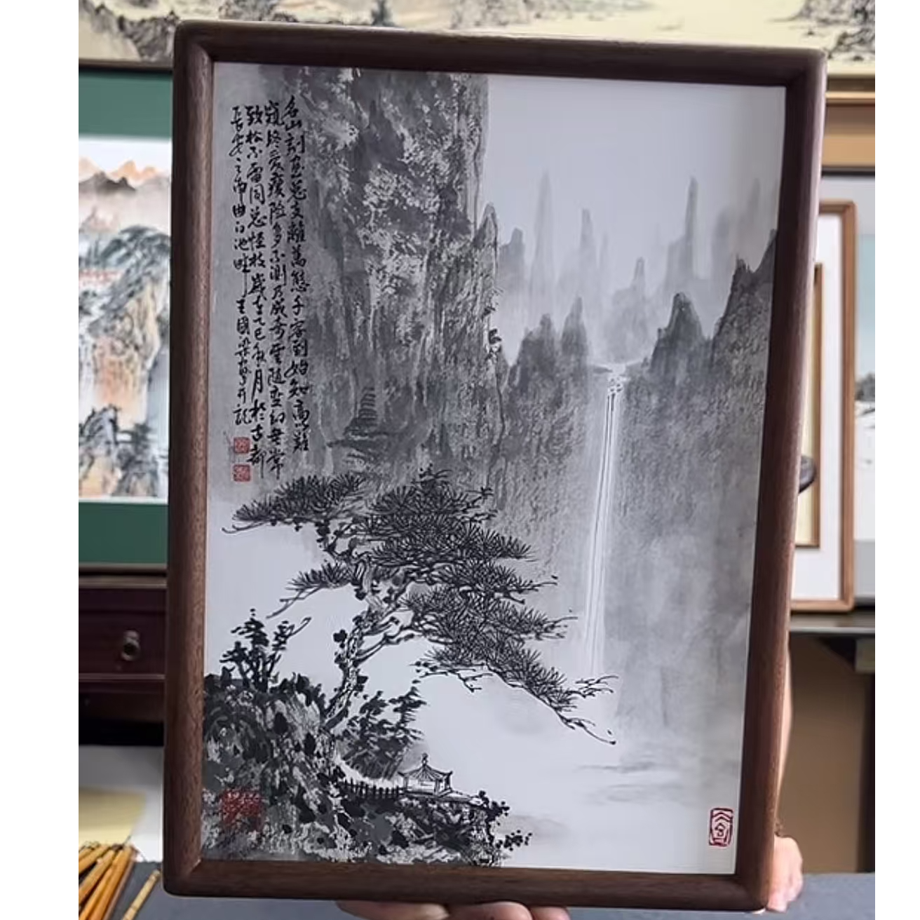 《水墨山水》23×32山水装饰画