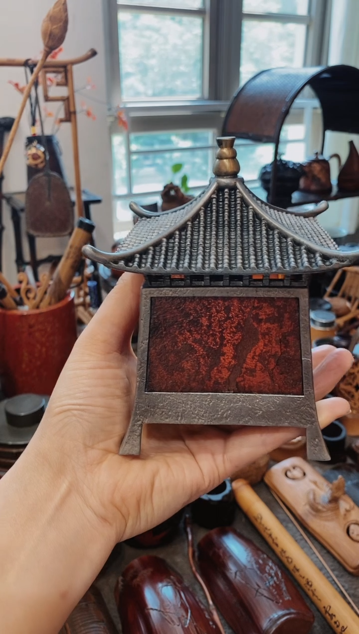 竹宫灯造型氛围灯香炉