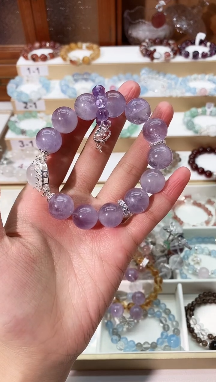 【闪购商品】水晶手串未镶嵌紫兔毛手串