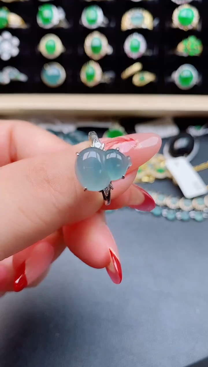 【闪购商品】翡翠戒指银S925镶嵌12121