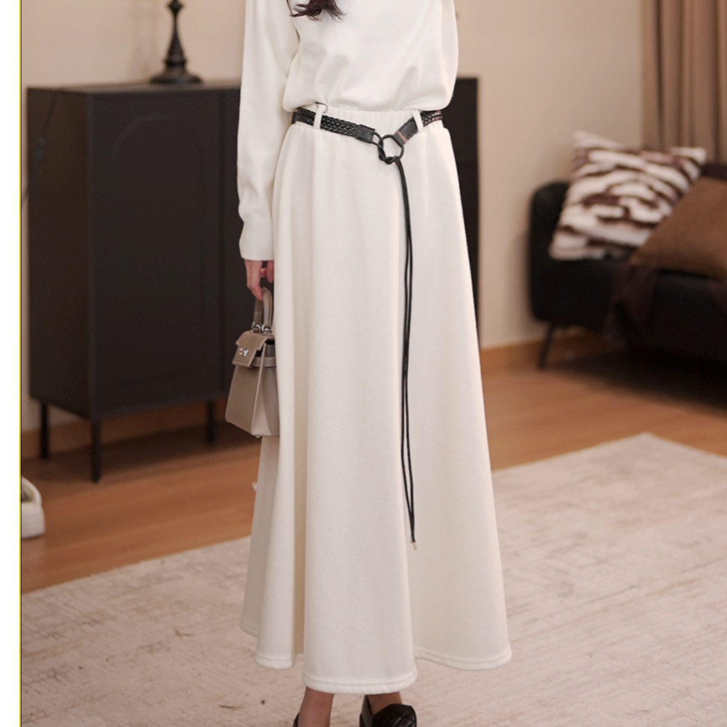 马克华菲2025秋季上新半身裙宽松显瘦法式休闲百搭F53004A1101 aa