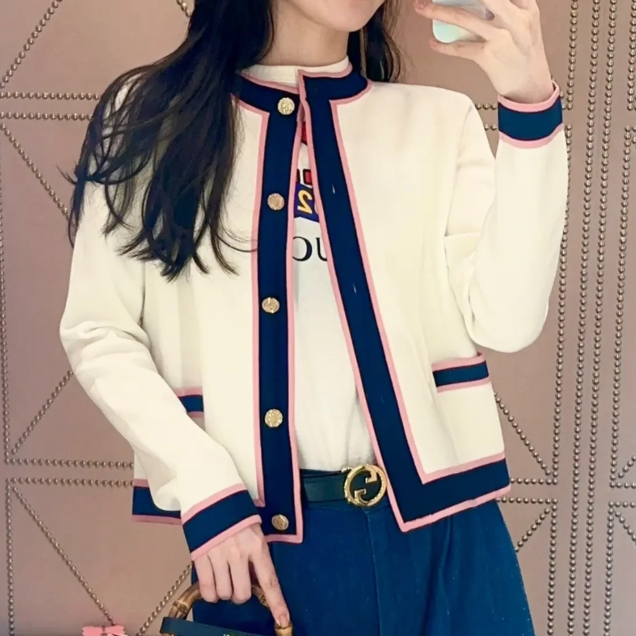 99新 GUCCI/古驰 汤/P245927831/ 条纹 针织衫 M码