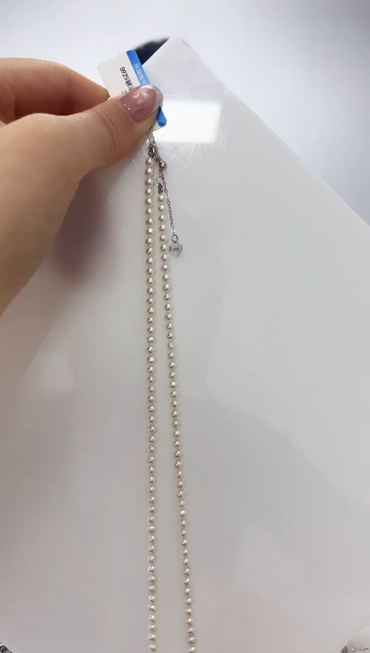 【闪购商品】淡水珍珠DA银S925镶嵌项链 3 D185