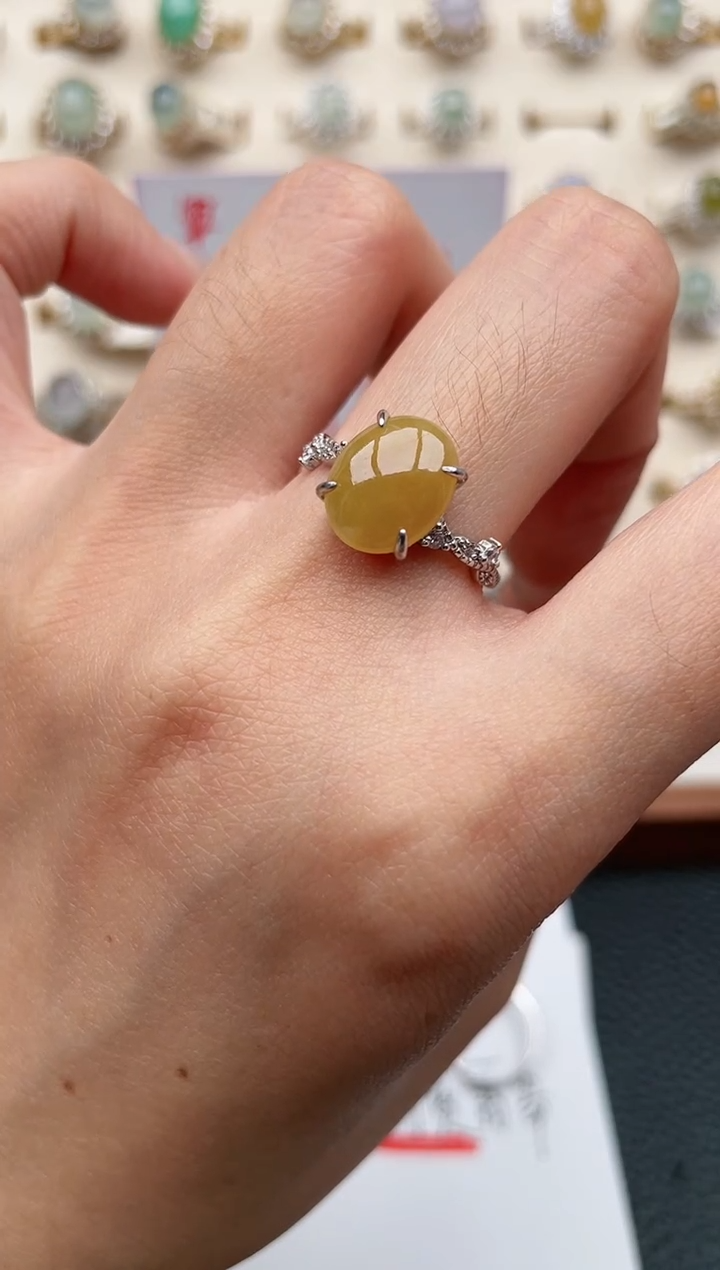 【闪购商品】翡翠戒指银S925镶嵌1111