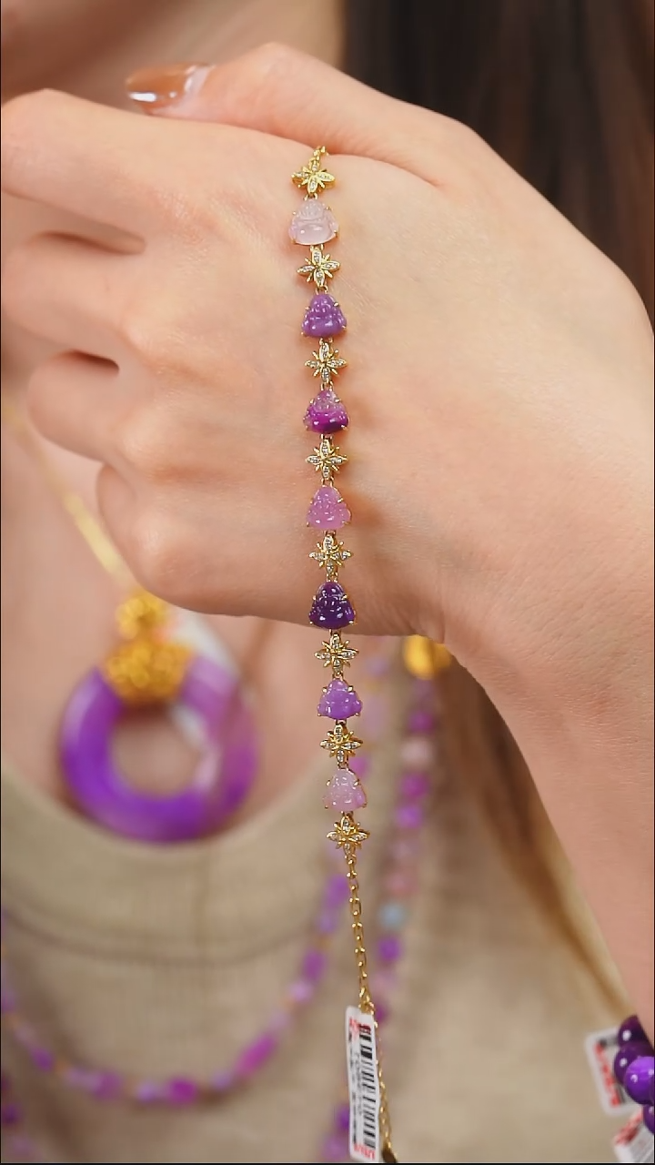 苏纪石（舒俱来）18K金镶嵌手链4