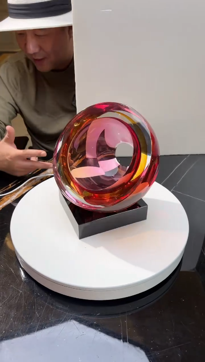 【闪购商品】茶宠AJ06012光之回声+14*16黑底座