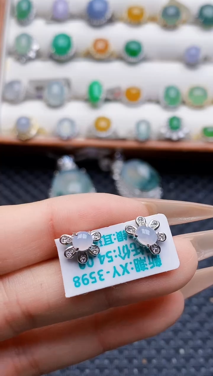 银S925镶嵌戒指翡翠5939