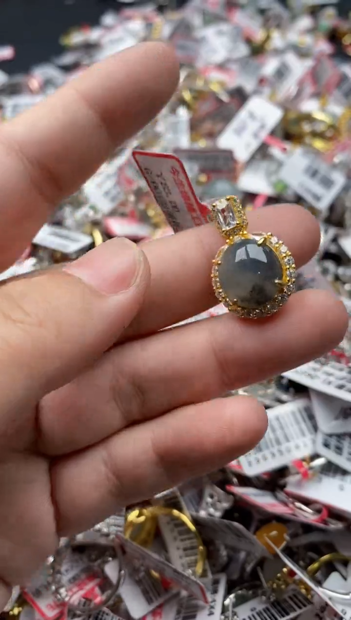 【闪购商品】翡翠戒指银S925镶嵌44444---7