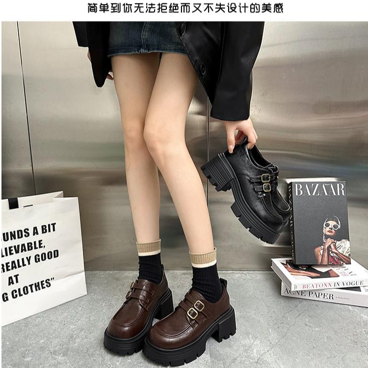厚底百搭乐福鞋女春季新款玛丽珍英伦风单鞋配jk鞋子女款裙子