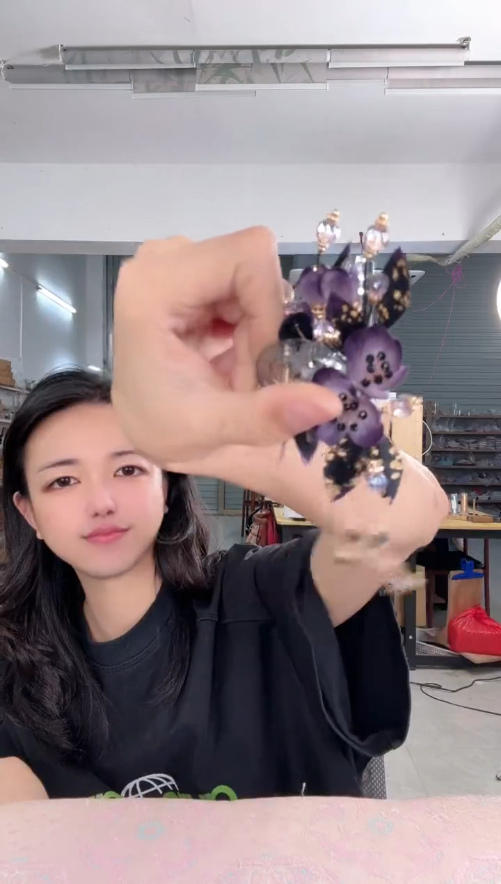 合金无495非遗绒花 抓夹带流苏