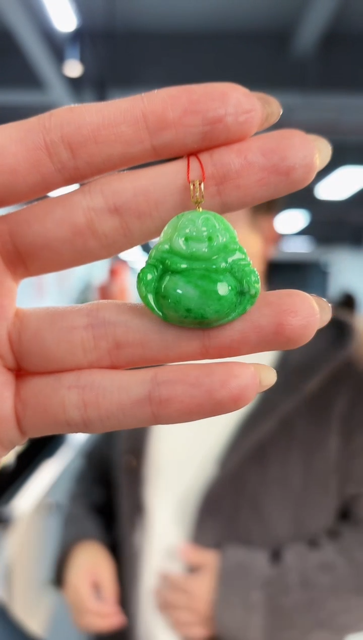 【闪购商品】翡翠颈饰18K金镶嵌缅料A货/支持复检/一件