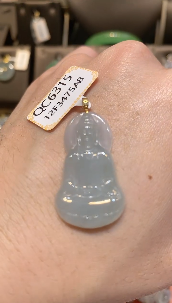 【闪购商品】翡翠颈饰18K金镶嵌天然A货翡翠一件