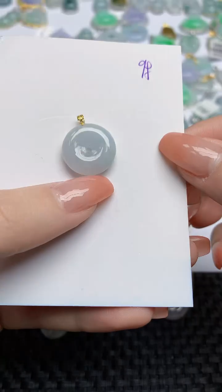 【闪购商品】翡翠颈饰18K金镶嵌天然翡翠A货