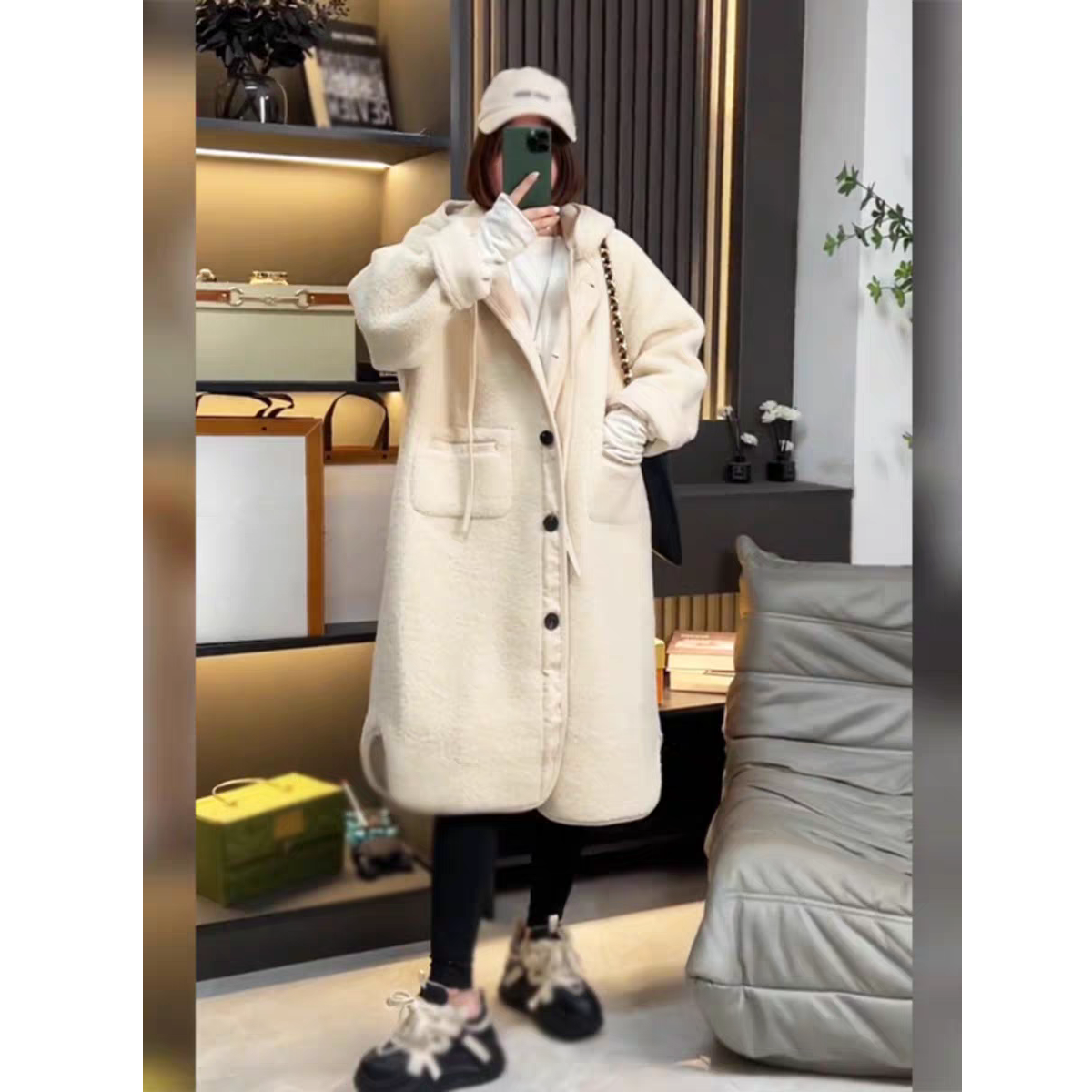 1-50扣号 旭 休闲风保暖女圆领短外套加厚外套秋冬