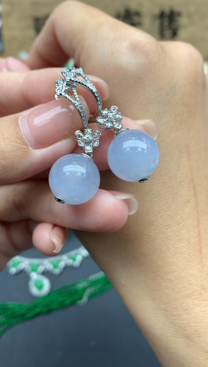 【闪购商品】翡翠耳饰18K金镶嵌560-中国好珍宝