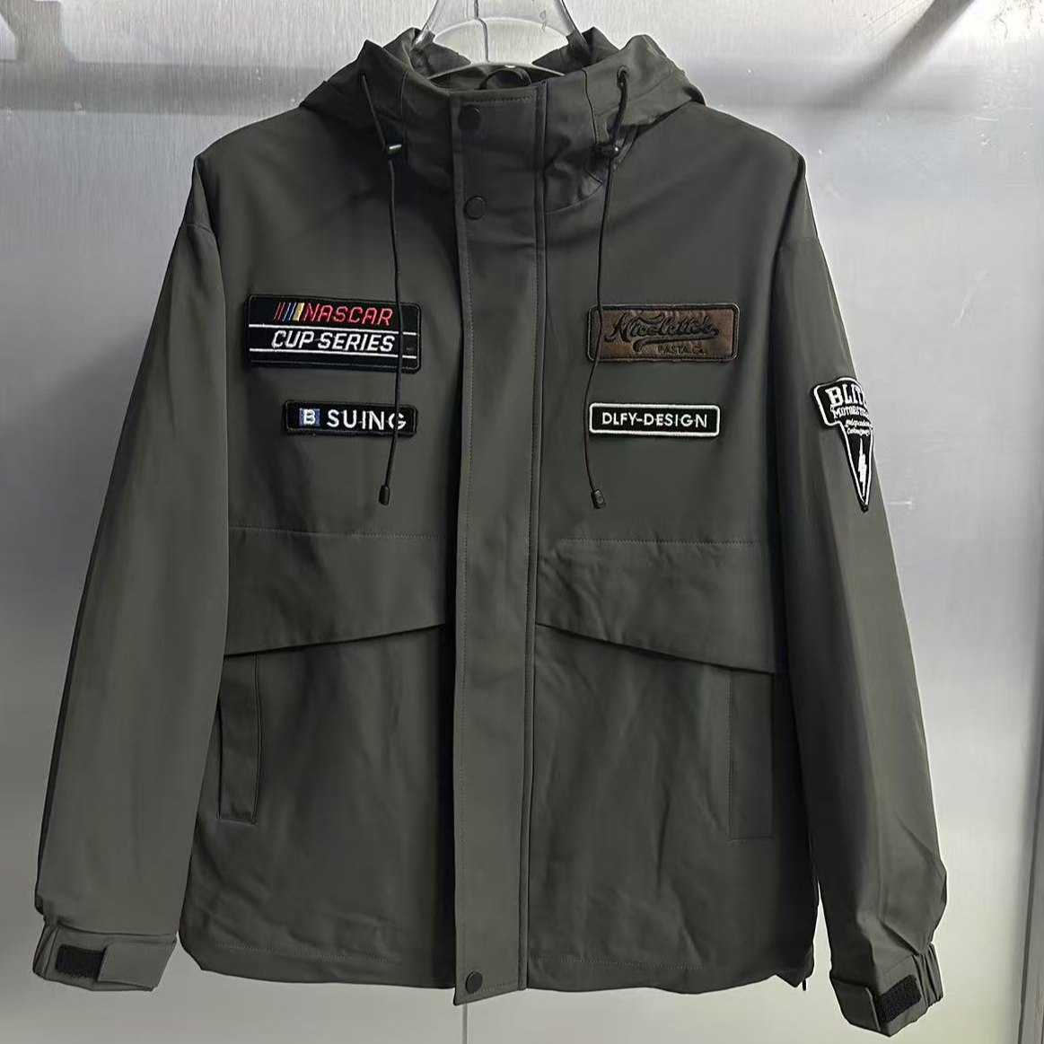 重工机车服贴布彩绘精工刺绣情侣战甲外套029