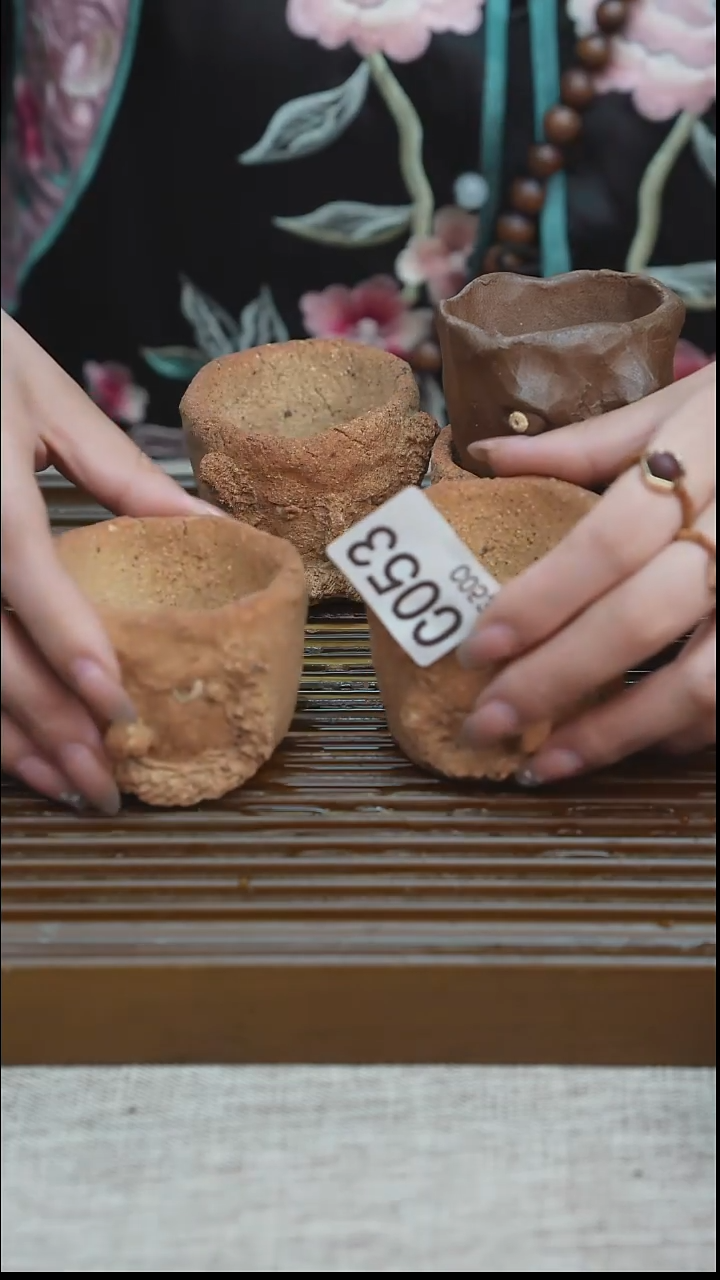 煮****?纯手工粗陶茶具每一只不一样