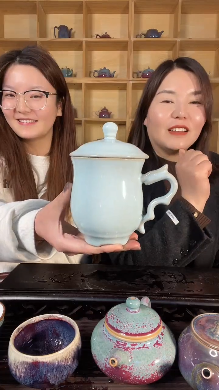 【闪购商品】摆件龙头杯 土魂钧瓷