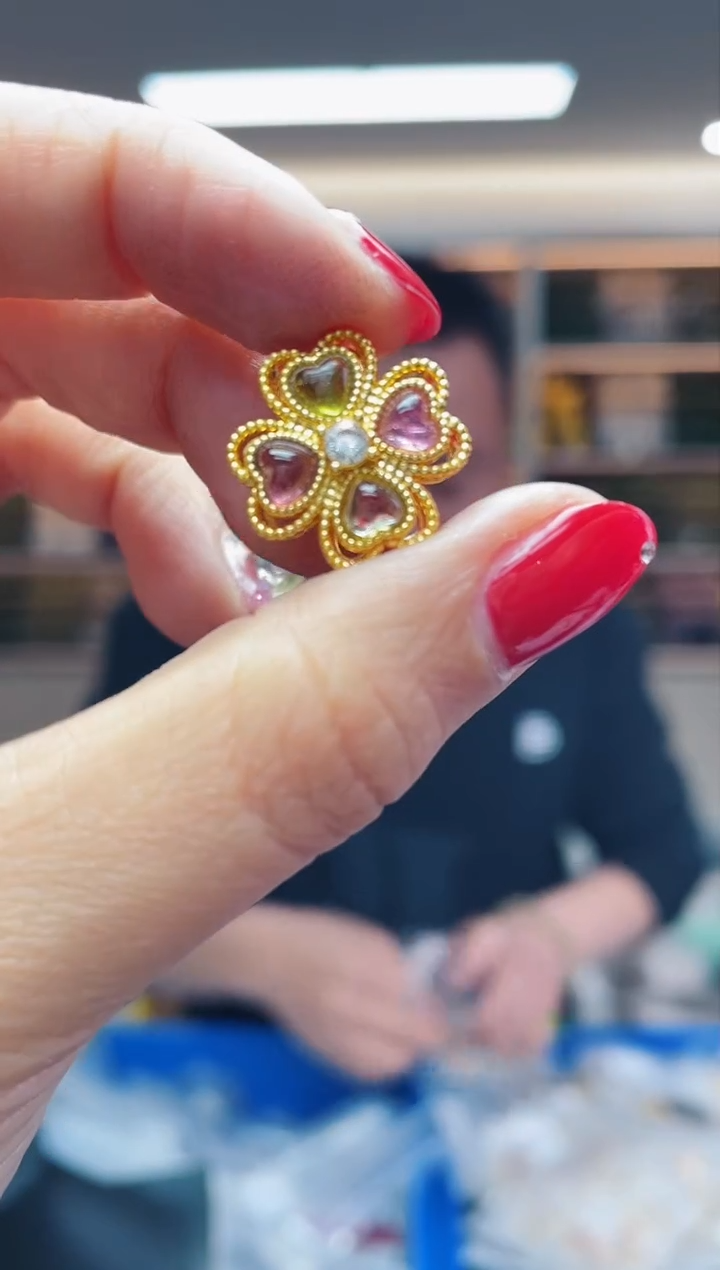 【闪购商品】碧玺`18K金镶嵌单个多样性发货