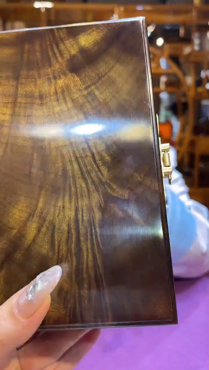 金丝楠阴沉木文玩首饰收纳盒18*10*6