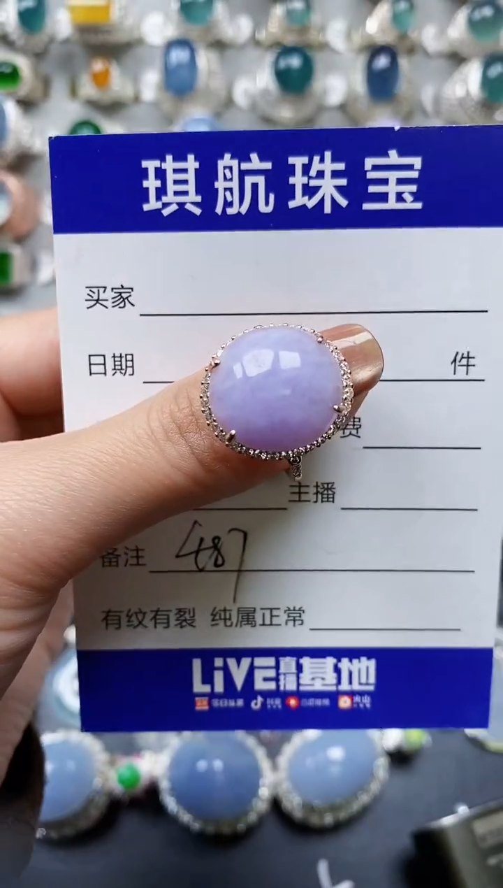 【闪购商品】翡翠戒指银S925镶嵌0487