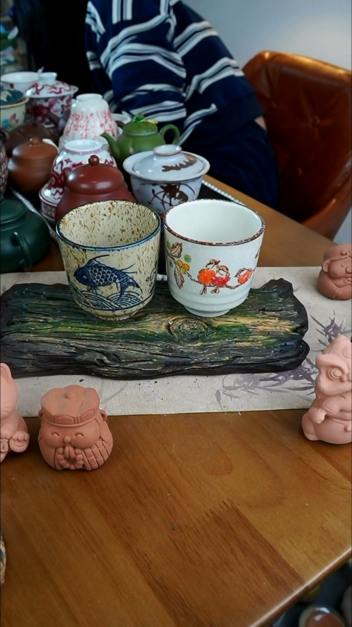 【茶瓷物语】手绘杯子两个杯子