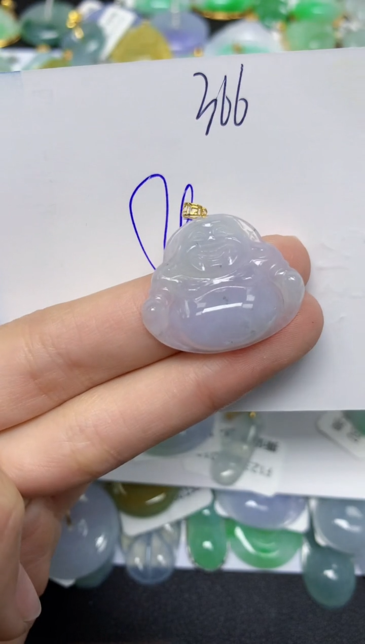 【闪购商品】翡翠颈饰18K金镶嵌 天然翡翠A货