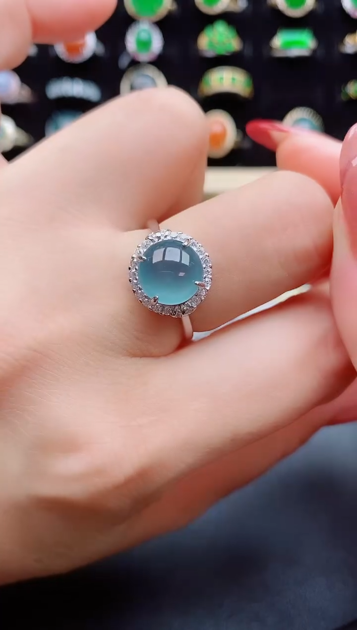 【闪购商品】翡翠戒指银S925镶嵌321321