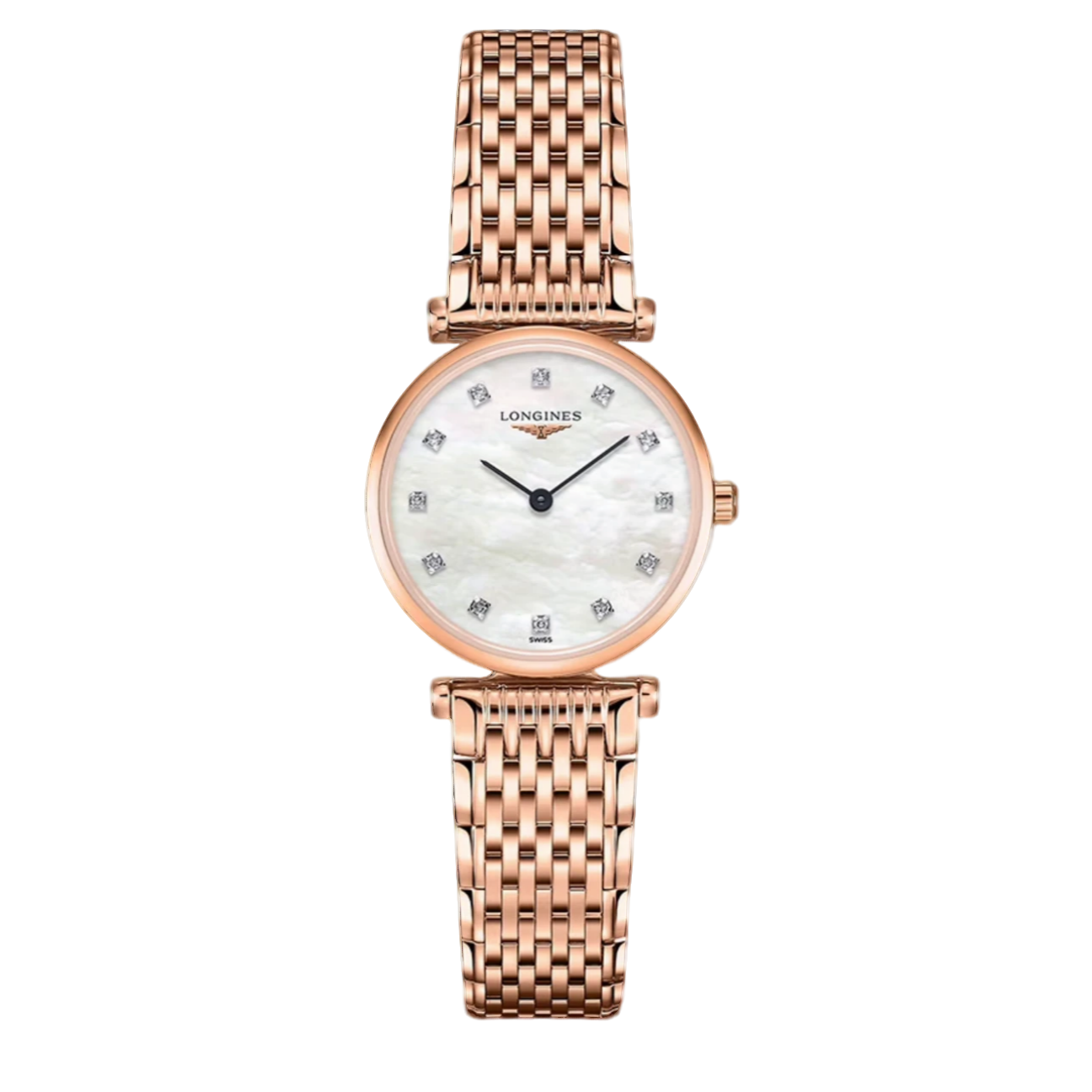 99新 Longines/浪琴 仁智女表/单表嘉岚/石英24表径/经典时尚贝母