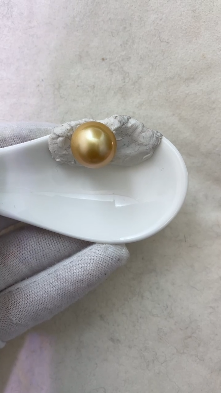 【闪购商品】海水珍珠裸珠未镶嵌金珠裸珠15-16mm