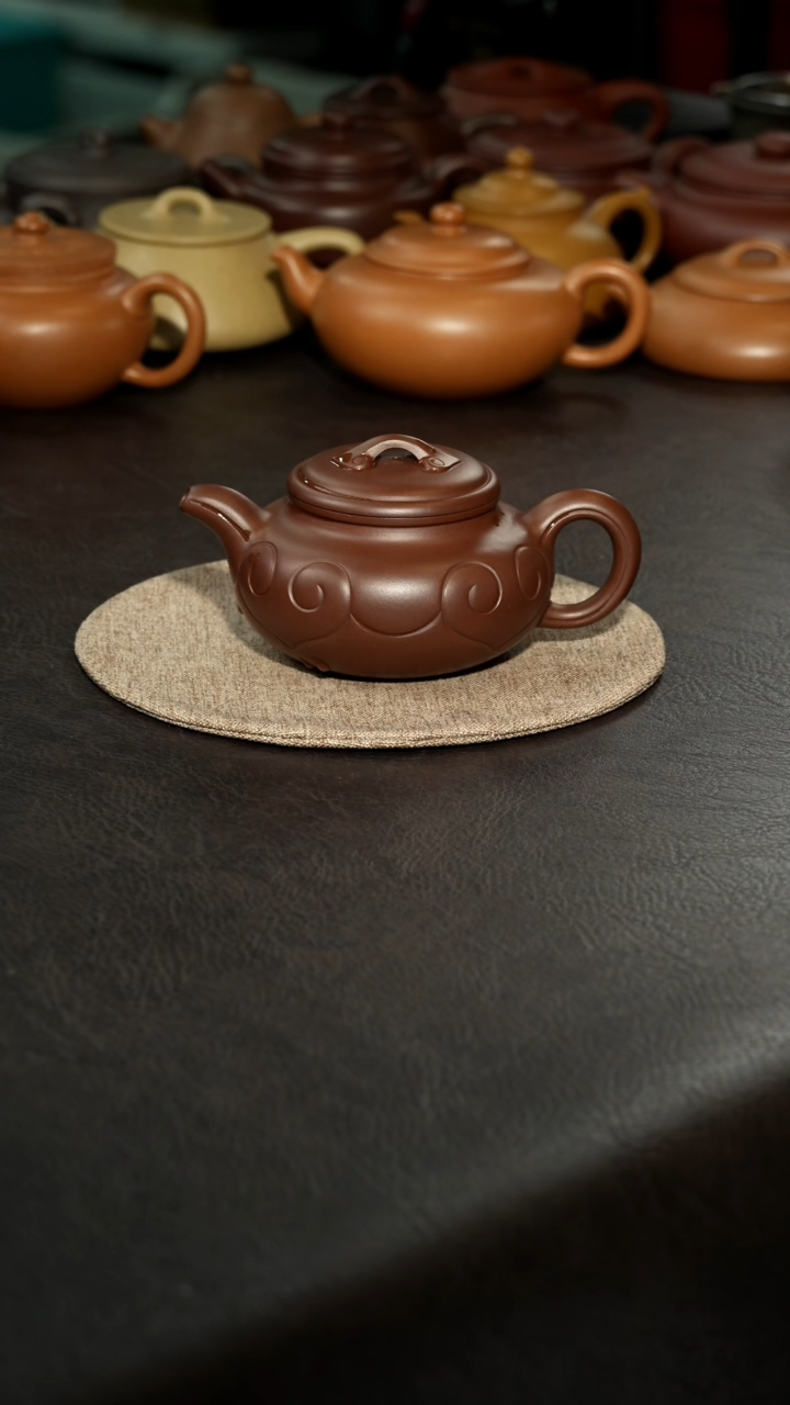 茶壶紫砂07紫泥仿古如意