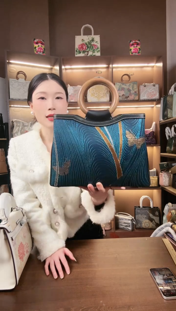 【闪购商品】织绣【11号】岁玺子兮头层牛皮 圆环托特