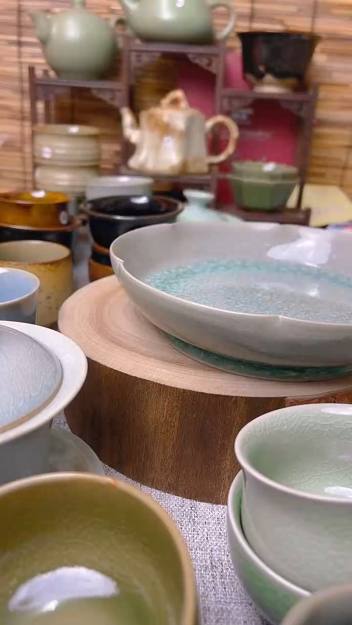【闪购商品】瓷片原生态原矿冰片盘子