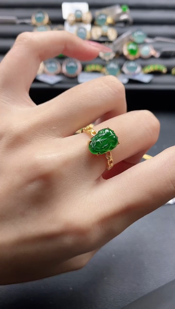 【闪购商品】翡翠戒指银S925镶嵌1111