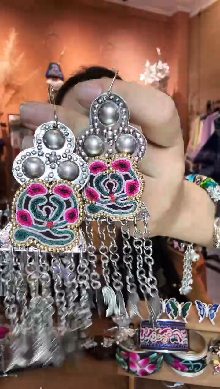 刺绣纯手工民族风耳环