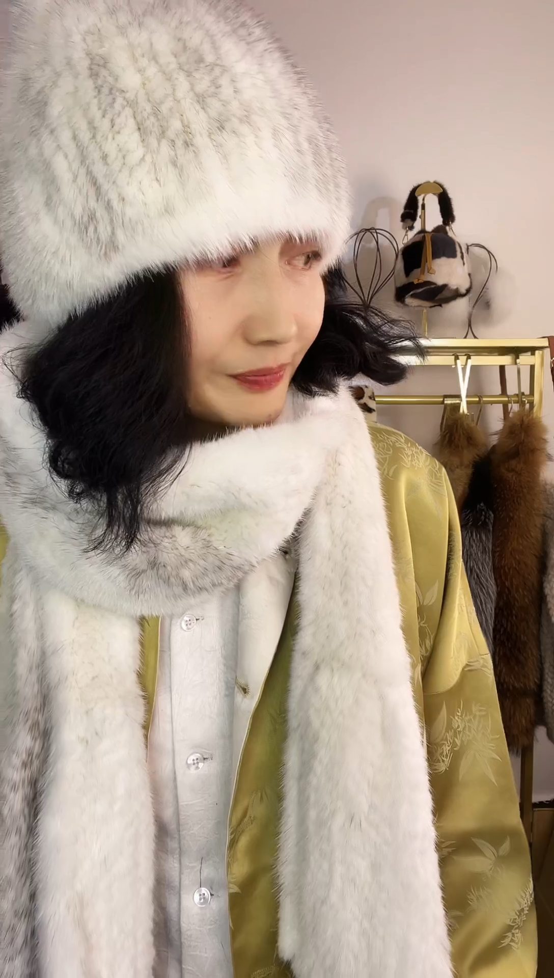 貂毛心****_高奢品水貂围巾