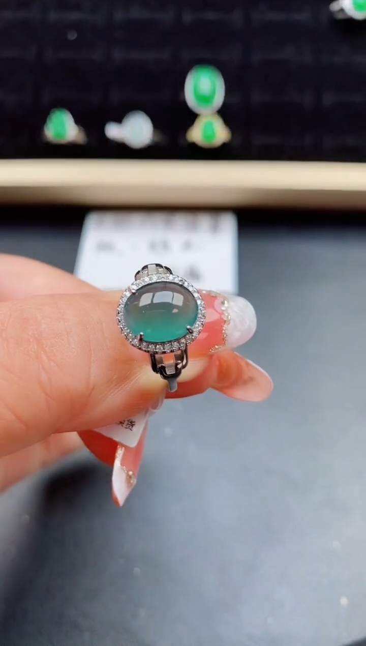 【闪购商品】翡翠戒指银S925镶嵌50800