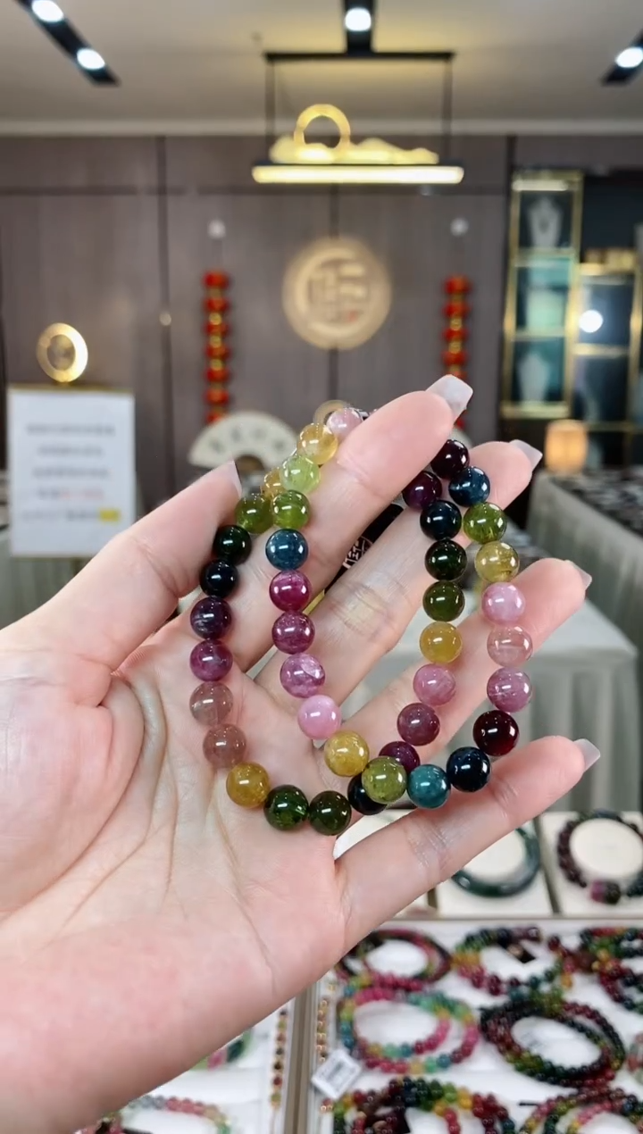 【闪购商品】碧玺单圈手串8mm+未镶嵌（多样性发一条）hon