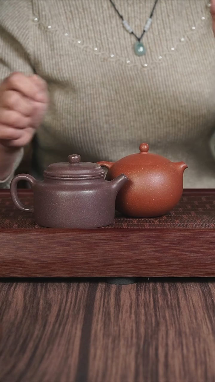 【闪购商品】紫砂茶壶红降坡 大西施+满砂天青 德钟