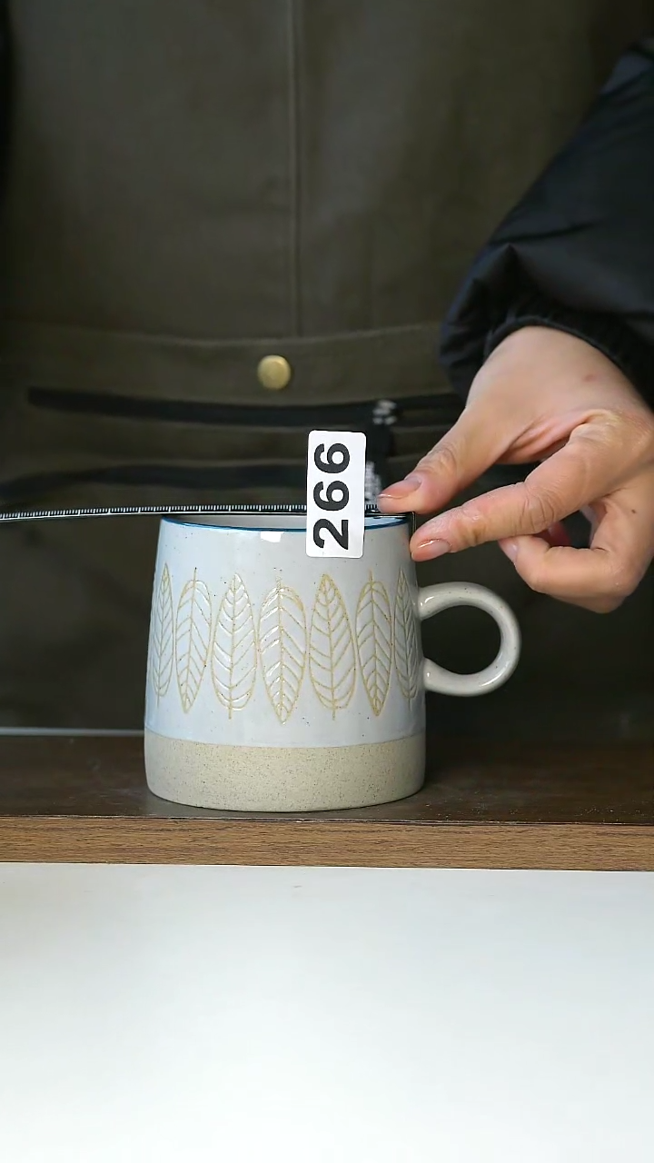 【闪购商品】玻璃260粗陶微瑕马克杯@4-2@