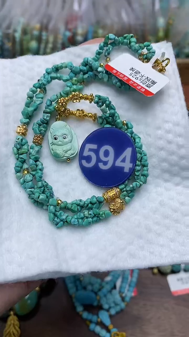 【闪购商品】绿松石项链银S925镶嵌594