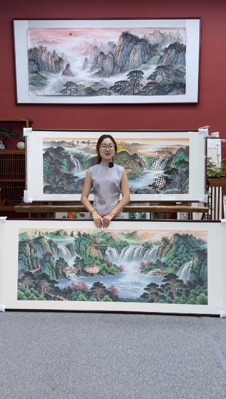 国画手绘 源远流长 219*88