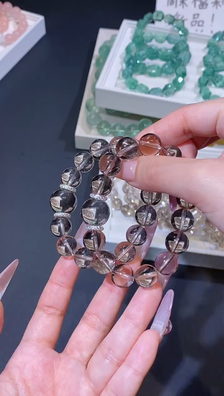 合金手链水晶1226.7茶晶手串 多样性发其一