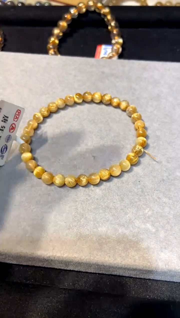 【闪购商品】水晶375-未镶嵌金发5mm+