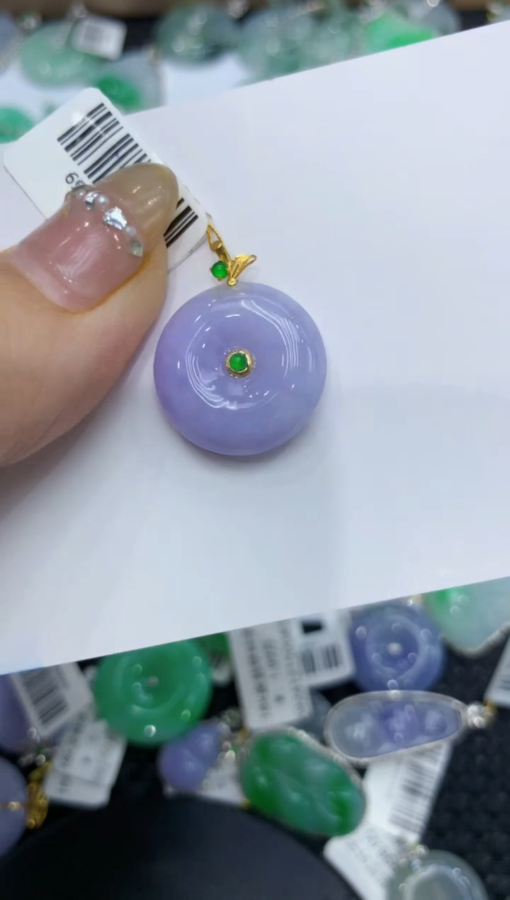 【闪购商品】翡翠颈饰18K金镶嵌222222222