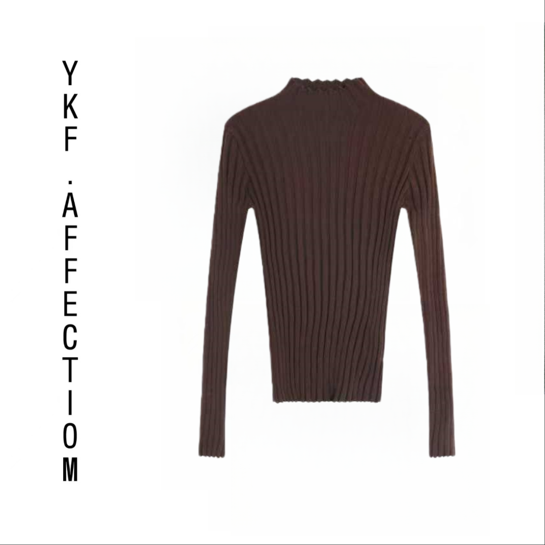 （宽面条瘦毛衣）多规格坑条软糯亲肤修身显瘦百搭毛衣10410